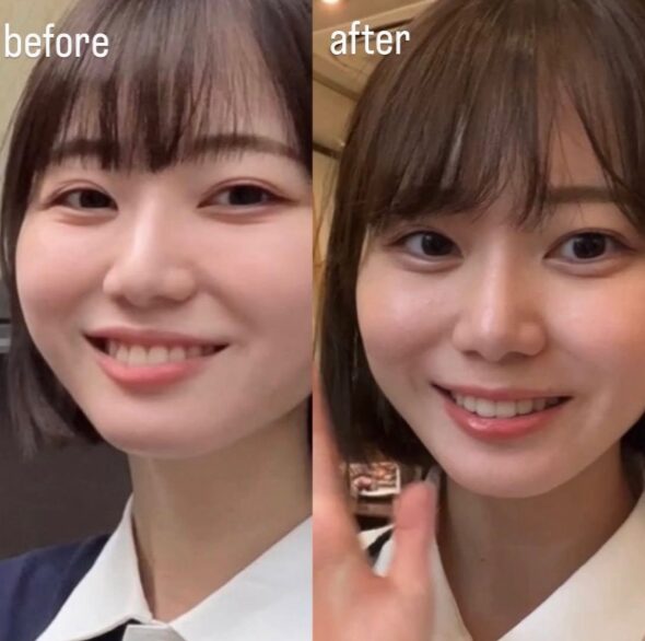 メイク前後の比較画像