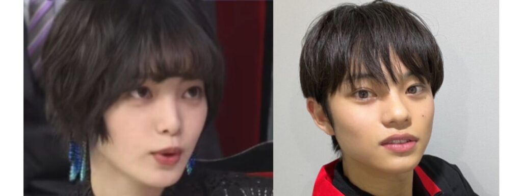 女性と男性の比較画像